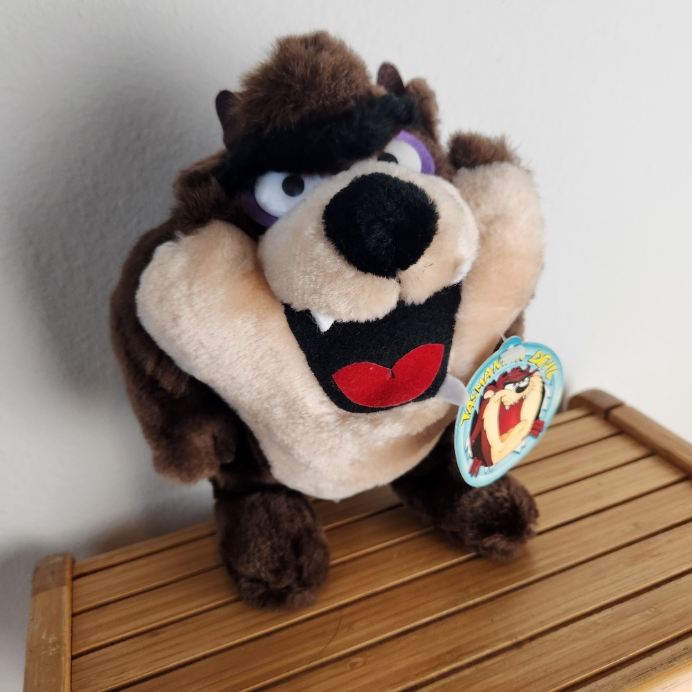 Vintage With Tags 1993 Tasmanian Devil TAZ‎ Plush Stuffed Animal The 24K Company